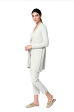 Amely Shawl Collar Mid-Length Cardigan ; Beige