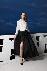 3/4 Sleeve Silk Ivory Blouse