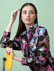 BESSI CLASSIC SILK PRINT BLOUSE - AVAILABLE IN 4 DIFFERENT COLORFUL PRINTS