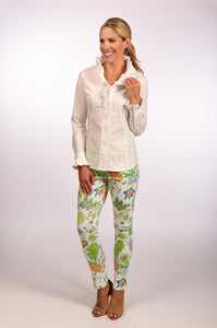 RUFFLE COTTON BLOUSE