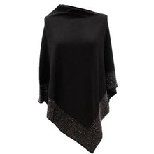 PONCHO WITH EMBELLISHED BORDER
